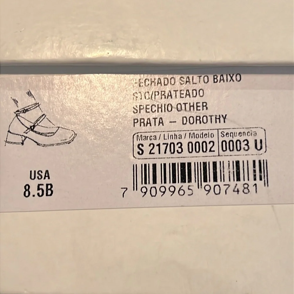 SCHUTZ Prata-Dorothy Silver Mary Jane Pump Size 8.5 New - Picture 12 of 12